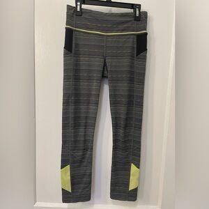 Lululemon Pace Rival Crop 22" Space Dye Twist Dark Slate Fatigue Green / Ray